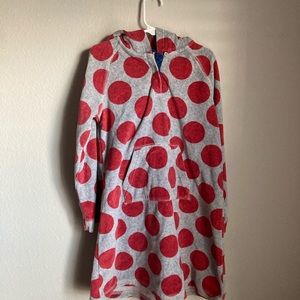 Polka Dot Kids Dress - Red and Gray